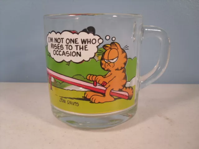 Garfield Odie Nermal Arlene Seesaw McDonalds 1978 Glass Mug