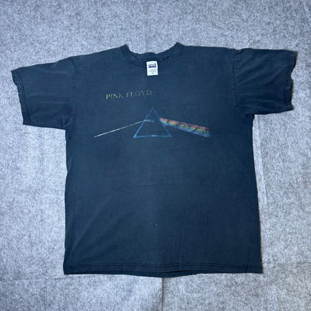 VINTAGE PINK FLOYD The Dark Side Of The Moon T Shirt Faded Blue
