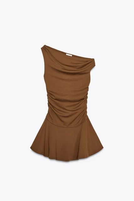 ZARA BROWN ASYMMETRIC Sleeve Dress M NWT RRP 39.99 Long Women's 24.99 - PicClick UK ZARA BROWN ASYMMETRIC Sleeve Dress M NWT RRP 39.99 Long Women's 24.99 - PicClick UK