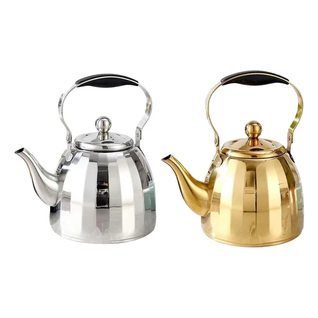 Cuisinière à gaz Théière en acier inoxydable 1L/1.5L/2L Cafetière Bouilloire à e