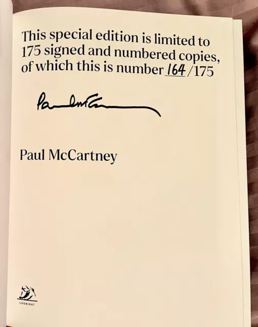 Paul McCartney THE LYRICS Signed & Numbered Deluxe Special Edition Book Rare 175