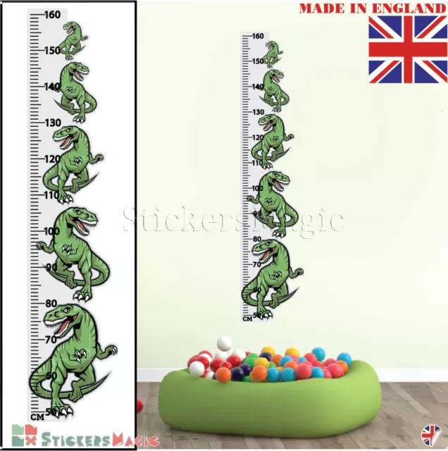 Height Chart Wall Sticker Dinosaur Kids Childrens Boy Bedroom Nursery Measure