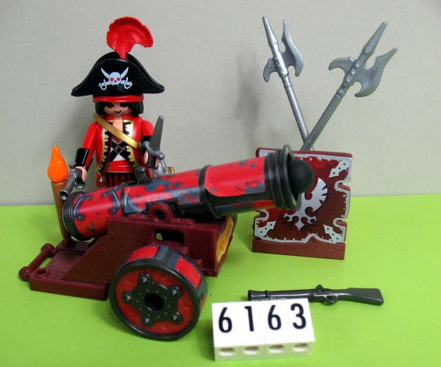Canon Playmobil Vintage Pirates, Rouge Avec Roues Noires - Occasion En Bon état
