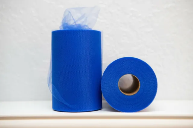 Royal Blue Tulle Roll 6"x100 Yards Tutu Tulle Fabric Wedding Decoration