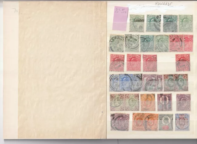 GB  Small Stockbook Edward, George V & VI Used 250+ stamps £350+ catalogue value