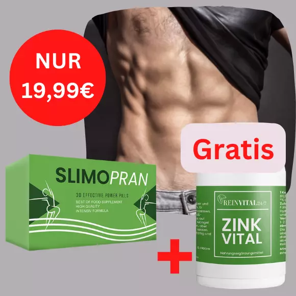 30X Slimopran + 30X Zink Gratis Schlank & Fit Hochdosiet Abnehmen Kraft Diät
