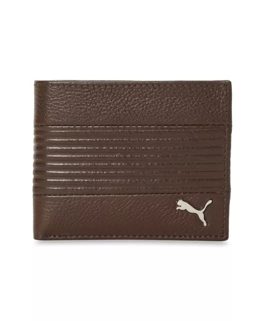 Cartera Legacy de cuero genuino Puma - Marrón espresso clásico | Mismo día...