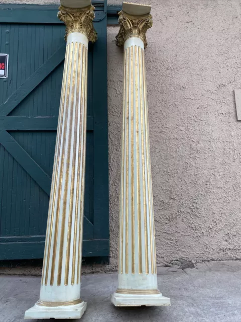 fluted columns 24k gold leaf with capitals Le Belvedere  Castle 94.5