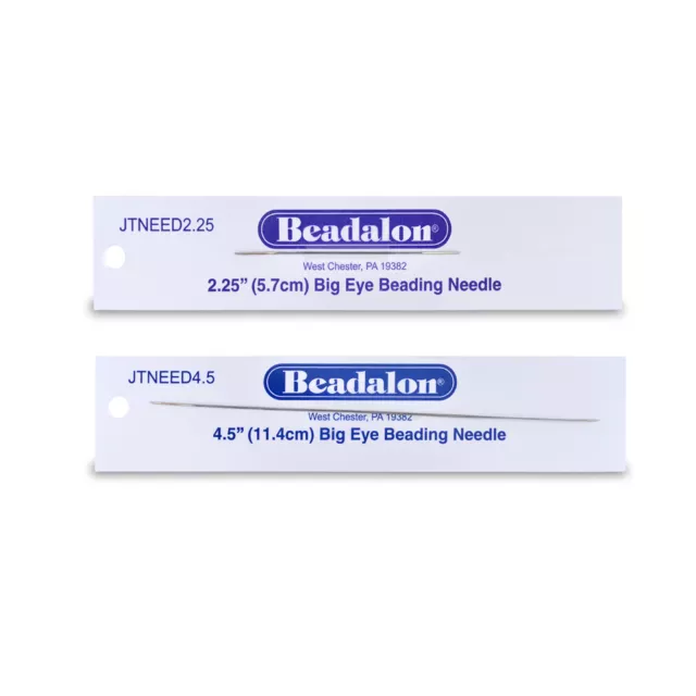 Beadalon® Big Eye Needles for Threading Beads 1 Piece * Choose Length