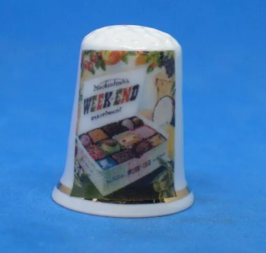 Birchcroft China Thimble -- Vintage Advert Weekend Assortment -  Dome Gift Box