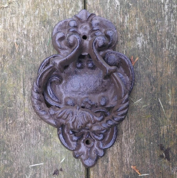 Heurtoir de Porte Ornament Antique Nostalgie Style Fonte Métal Cottage Neuf