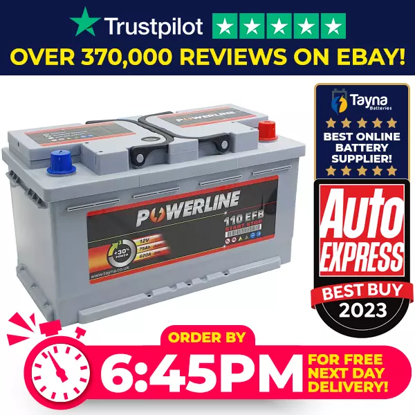 110 EFB Powerline Start Stop Car Battery 75Ah