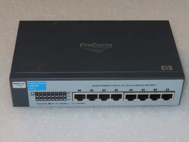 HP Procurve 1400-8G 8-Port Gigabit Switch J9077A * no adapter *