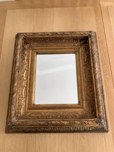 Wood & Plaster Ornate Gilt Framed Mirror with Bevelled Edge - UK Delivery Only