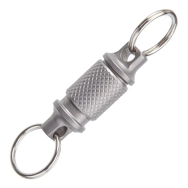 KeyUnity KM03 – Porte-Clés En Titane Ultra Robuste Avec Clip Ceinture Et Anneau Amovible – EDC Léger Et Durable Pour Ceinture Service