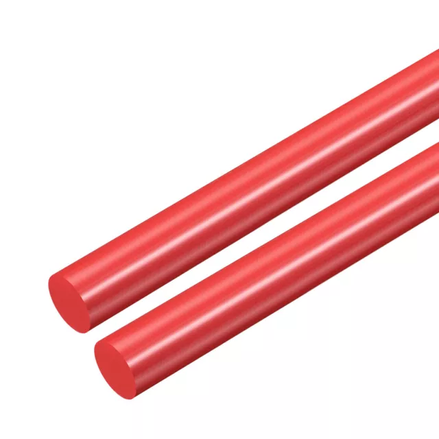 Plastica Asta rotonda POM 15mm diam rosso plastica ingegneria barra tonda 2pz