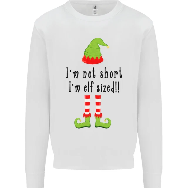 Felpa Maglione Natale Im Not Short Im Elf Taglia Funny