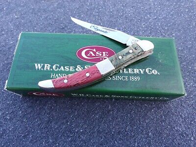 Case Xx * 2005 Sfo Red Green Curly Oak Elegante' S&N Small Texas Toothpick Knife