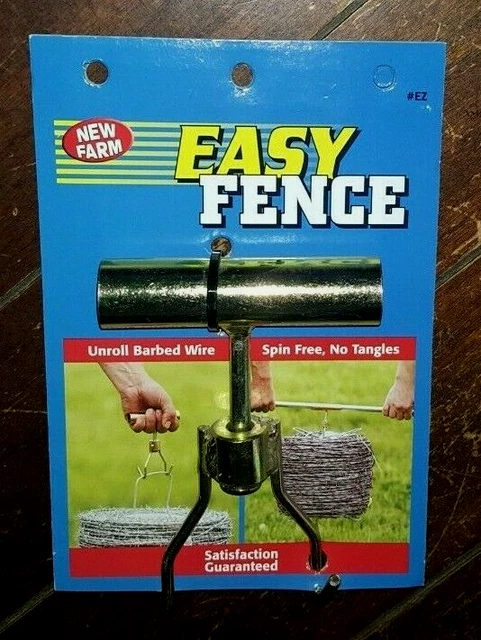 EASY FENCE BARBED Wire Unroller: Unroll Barb Wire Spine Free & No