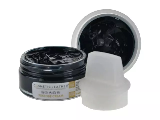 Crema per lucidare scarpe in pelle lucido per calzature blu con applicatore