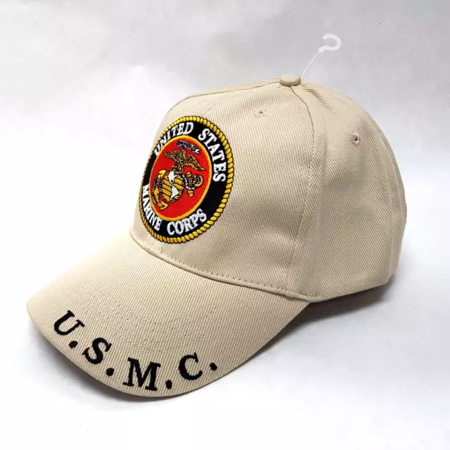 United States Marine Corps Hat Logo Khaki Cover USMC EGA US Licensed Official