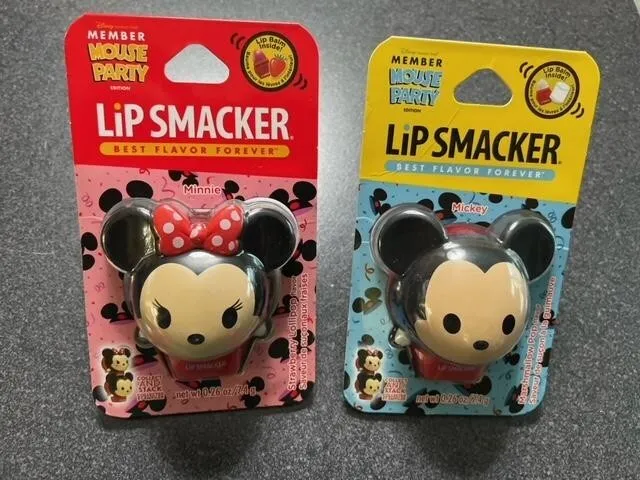 Lip Smackers Disney Mickey and Minnie Lip Balm Lot of 2