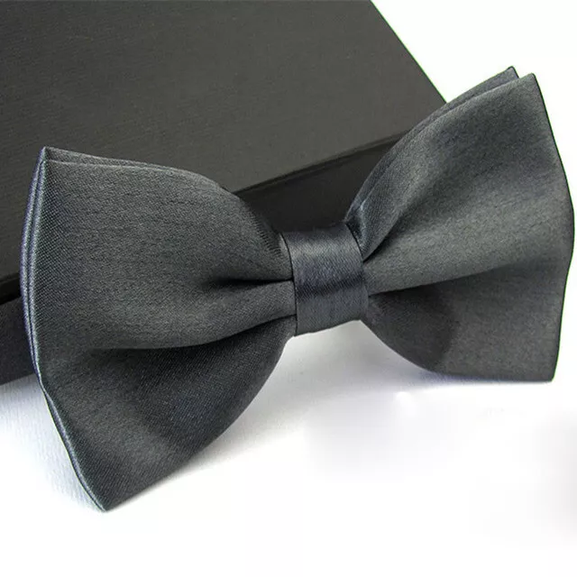 Bowtie Mens Adjustable Formal Wedding Party Necktie Bow Tie Solid Color Tuxedo