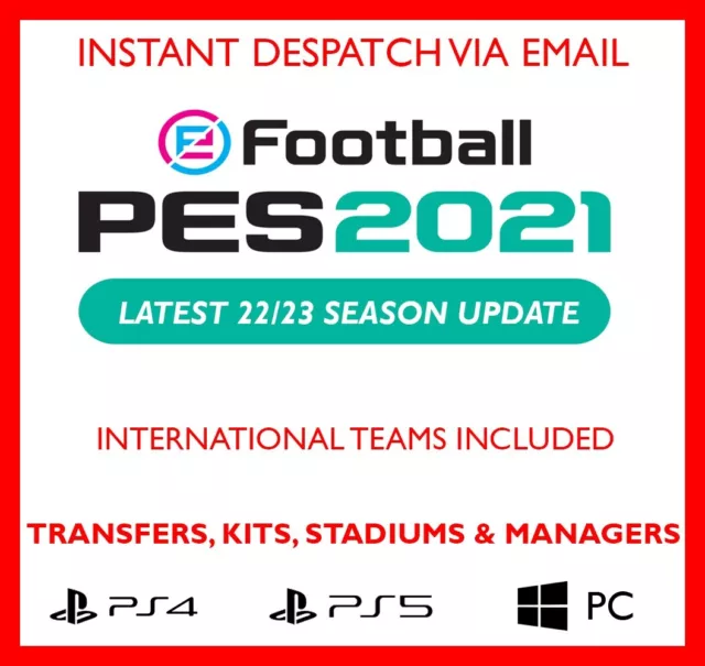 NEW! eFootball PES 2021 Option File - 22/23 SEASON KITS TRANSFERS PS4 PS5 PC