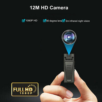 HD 1080P Mini Pocket Polizia Corpo CAMERA VIDEO DVR VIDEOCAMERA IR Visione Notturna Cam 