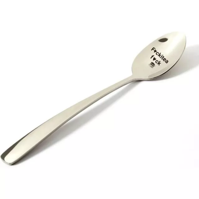 1 x Novelty, Funny/Rude Worded Tea Spoon. 19.3cm. Gift/Valentine's/Birthday