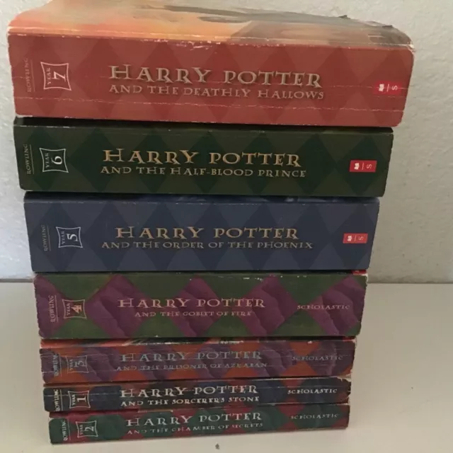 Harry Potter Paperback Book Complete Scholastic Set 1-7 JK Rowling