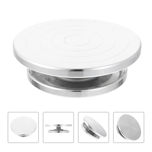 Piattaforma Girevole 28 Cm Per Torte E Pittura – Con Supporti A Cono E Filtri Per Versare Acrilico, Nera, Carico 6,8 Kg