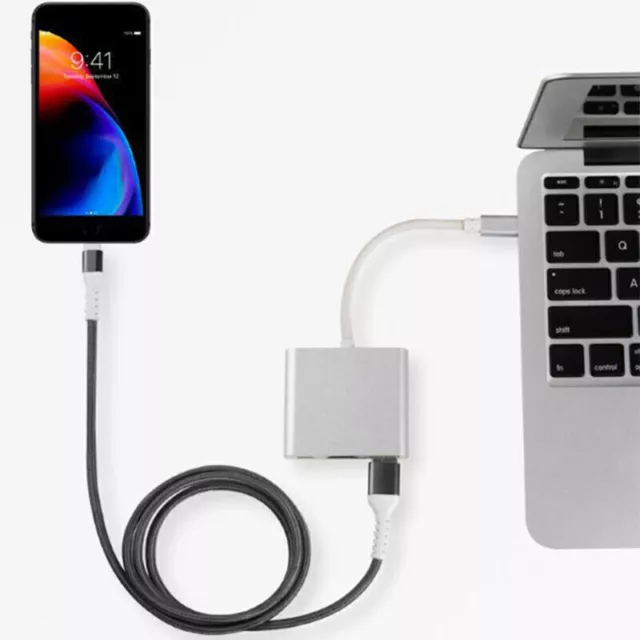 USB-C vers USB 3.0 3 en 1 avec adaptateur de hub de port de charge VGA de type C