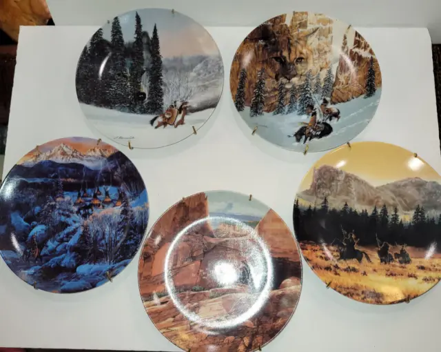 Rare Native Decorative Plates The Faces of Nature by Julie Kramer Cole Set of 5