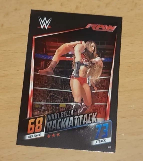 WWE Karte 48 NIKKI BELLA / 2015 Slam Attax Then Now Forever Wrestling Foil Card