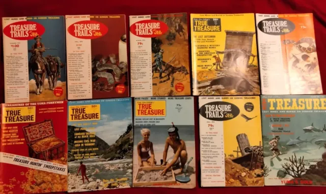 Vintage 1967-1975 True Treasure & Treasure Trails magazines Oak Island Money Pit