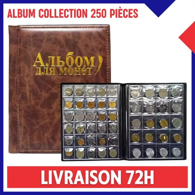 Classeur Pieces de Monnaie de 2 Euros, 120 Pochettes 3x3cm Album
