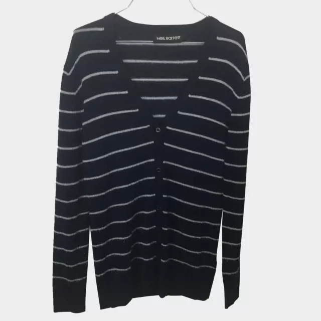 Neil Barrett Masculine Fit Cardigan striped navy Sweater Women's Size XS