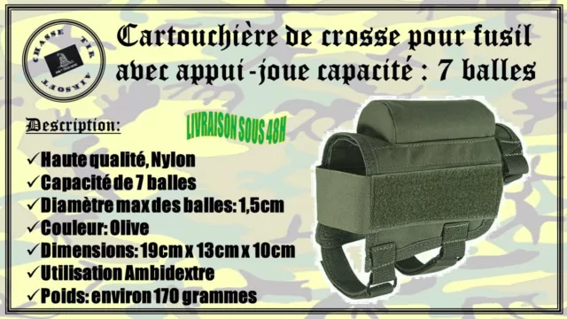 CARTOUCHIÈRE DE CROSSE Fusil Chasse Tir 6 Cartouches Etui Housse Nylon EUR  9,99 - PicClick FR