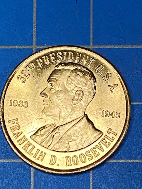 32nd President Franklin D. Roosevelt 1933-1945 Commemorative Token 28mm