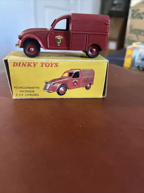 DINKY TOYS Citroen 2cv fourgonnette la poste Réf 560 avec Boîte d’origine FRANCE