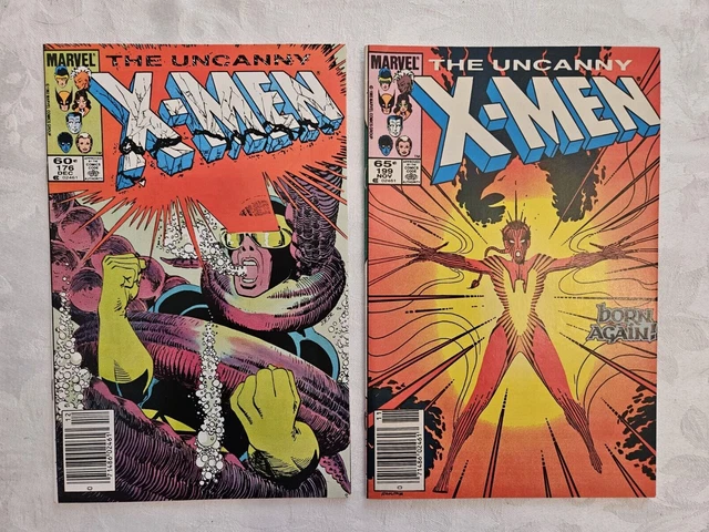 Uncanny X-Men Set of 2 Marvel Comics- #176 & #198 - Claremont, John Romita Jr.