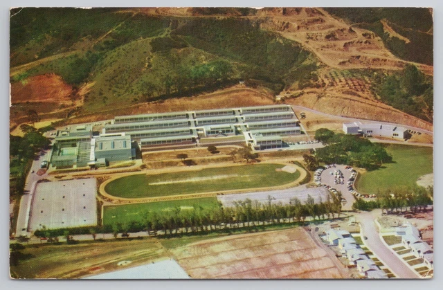 Carlmont High School Belmont California CA 1963 Postcard Aerial Bird's Eye View