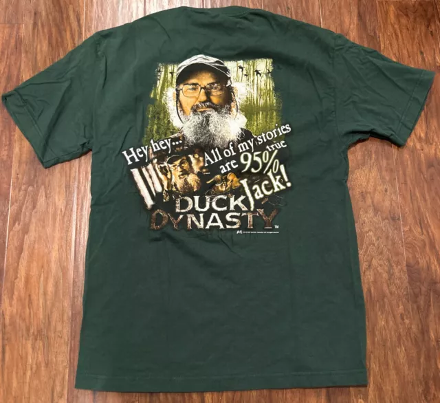 Duck Dynasty A&E T-Shirt Mens Hey Hey All of My Stories Are 95% True Jack! sz L