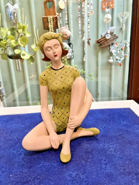 BATHING BEAUTY FIGURINE Art Deco / Art Nouveau Style Kensington Row Coastal RARE