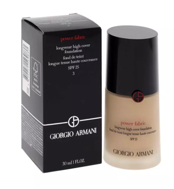 Giorgio Armani Power Fabric Longwear High Cover Foundation SPF 25 #03 Exp:05/22