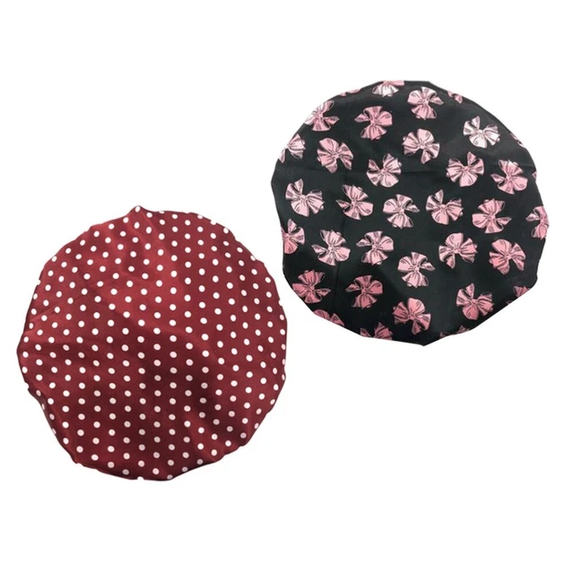 2 Pcs Manquer Chapeau De Bain Femme Bonnet Douche Épais Bonnets