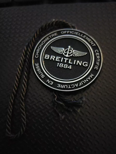 Vintage BREITLING 1884 Superocean GMT   A32380A9 Hang Tag Sello Showcase Tag