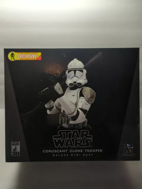 Star Wars Gentle Giant Rots Coruscant Clone Trooper Deluxe Bust Afx New W/Coa !