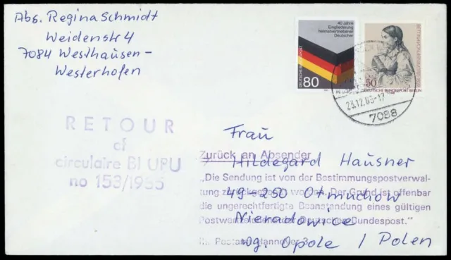 1985, Bundesrepublik Deutschland, 1265 Pk u.a., Brief - 1578928